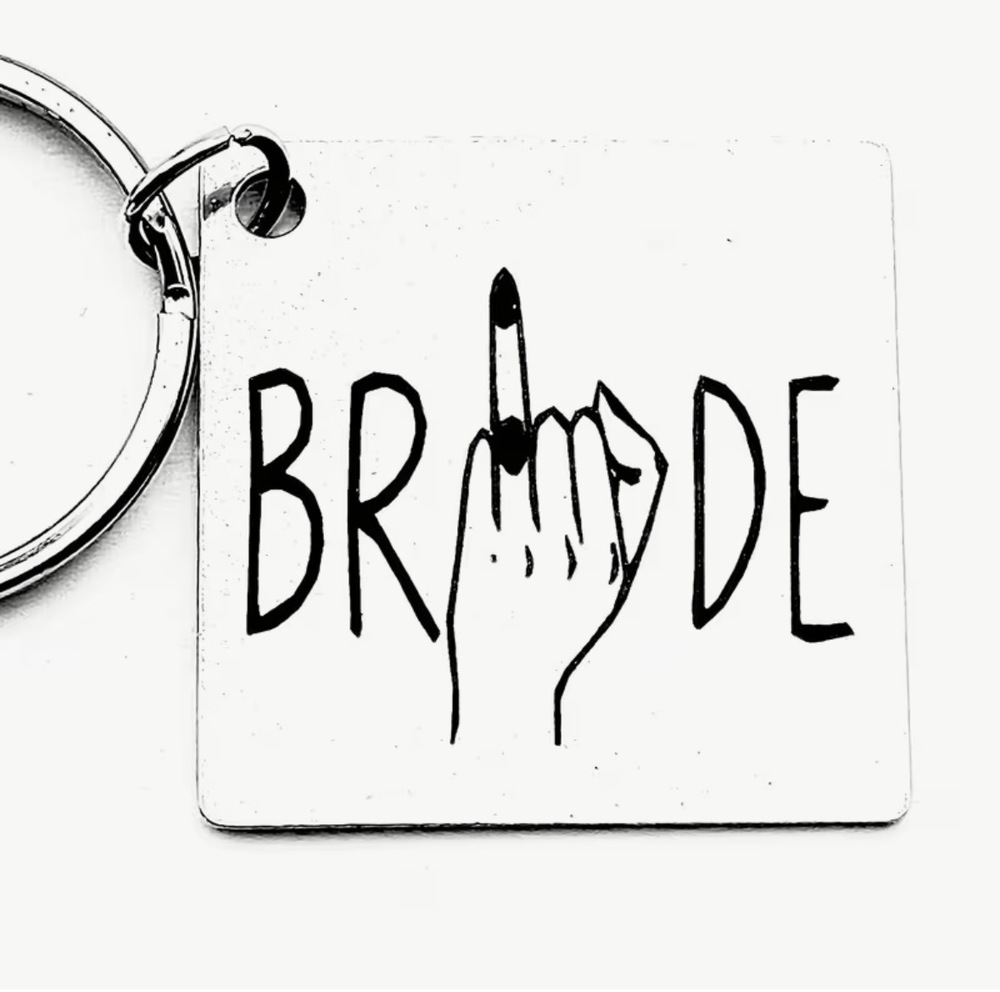 3/$25 BRIDE Ring Finger Stainless Steel Keychain NEW